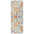 thumbnail image 1 of Ox Bay Cara Reversible Floral Polypropylene Performance Indoor/Outdoor Runner Rug, Orange/Blue/Ivory, 2' x 8', 1 of 10