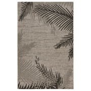 Ox Bay Carmindy 3' x 5' Black Tropical Palms Indoor/Outdoor Area Rug