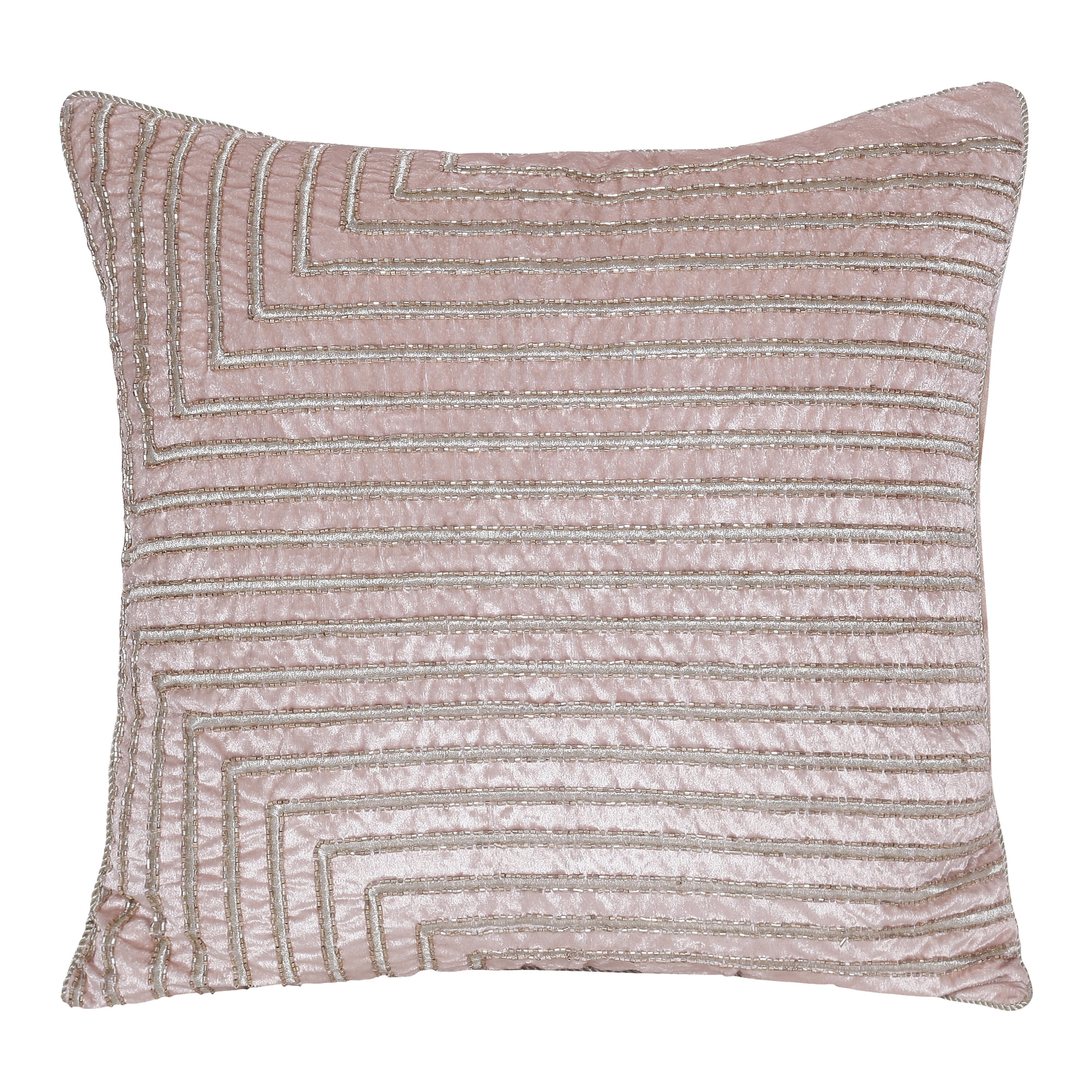 Ox Bay Caroline 20" x 20" Blush Pink Geometric Polyester Adult Decorative Throw Pillow