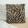 thumbnail image 1 of Ox Bay Caroline 20" x 20" Gold/Black Beaded Tiger Print Adult Decorative Throw Pillow, 1 of 10