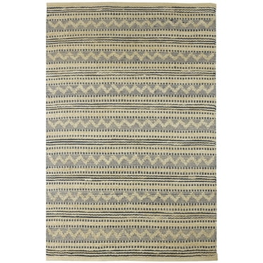 Ox Bay Chevron Natural Fiber Area Rug, 7 ft. 9 in. x 9 ft. 9 in., Navy Blue / off-White
