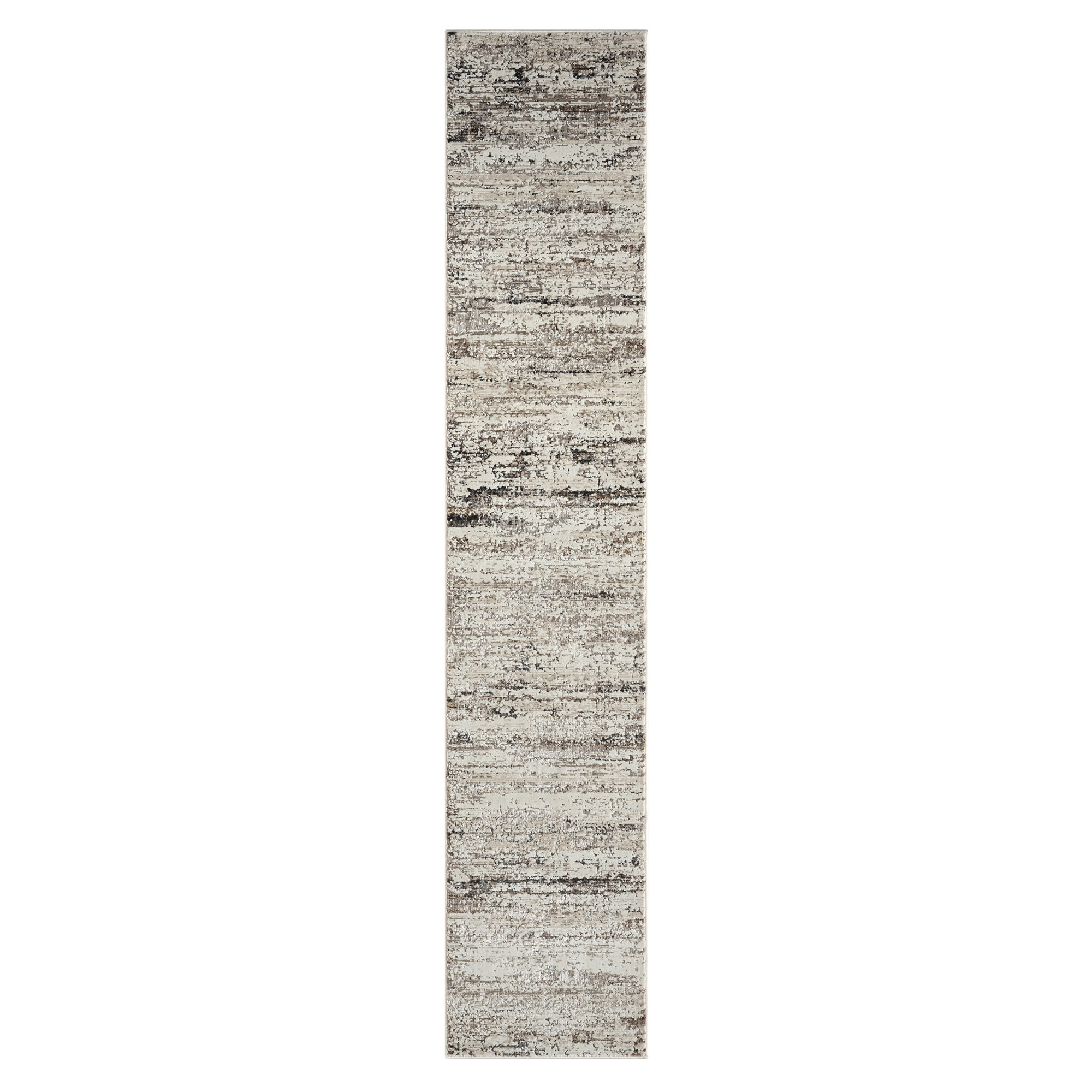 Ox Bay Claire Abstract Transitional Performance Polyester Indoor Runner Rug, Dark Gray, 2' x 10'