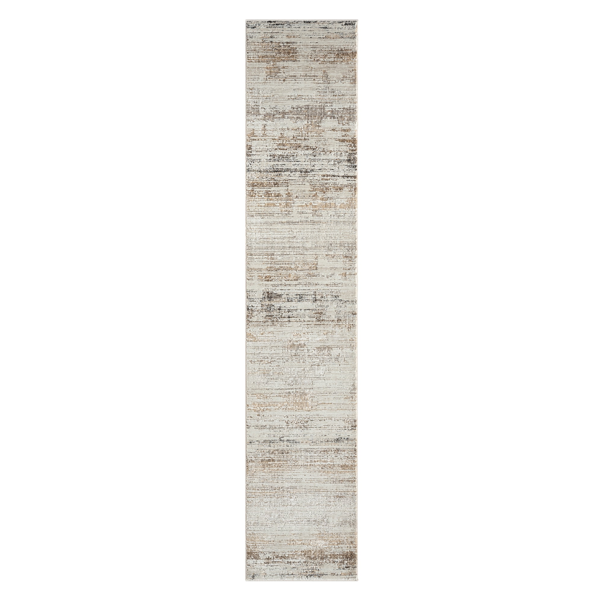 Harlow Hill Claire Striped Transitional Performance Polyester Indoor Runner Rug, Gray Multi, 2' x 10'