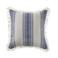 thumbnail image 1 of Ox Bay Surey Navy/Ivory Striped Cotton Adult Decorative Throw Pillow, 1 of 7