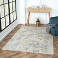 thumbnail image 1 of Ox Bay Dallas 2' x 3' Blue/Gray Abstract Premium Ultra-Soft Indoor Area Rug, 1 of 8