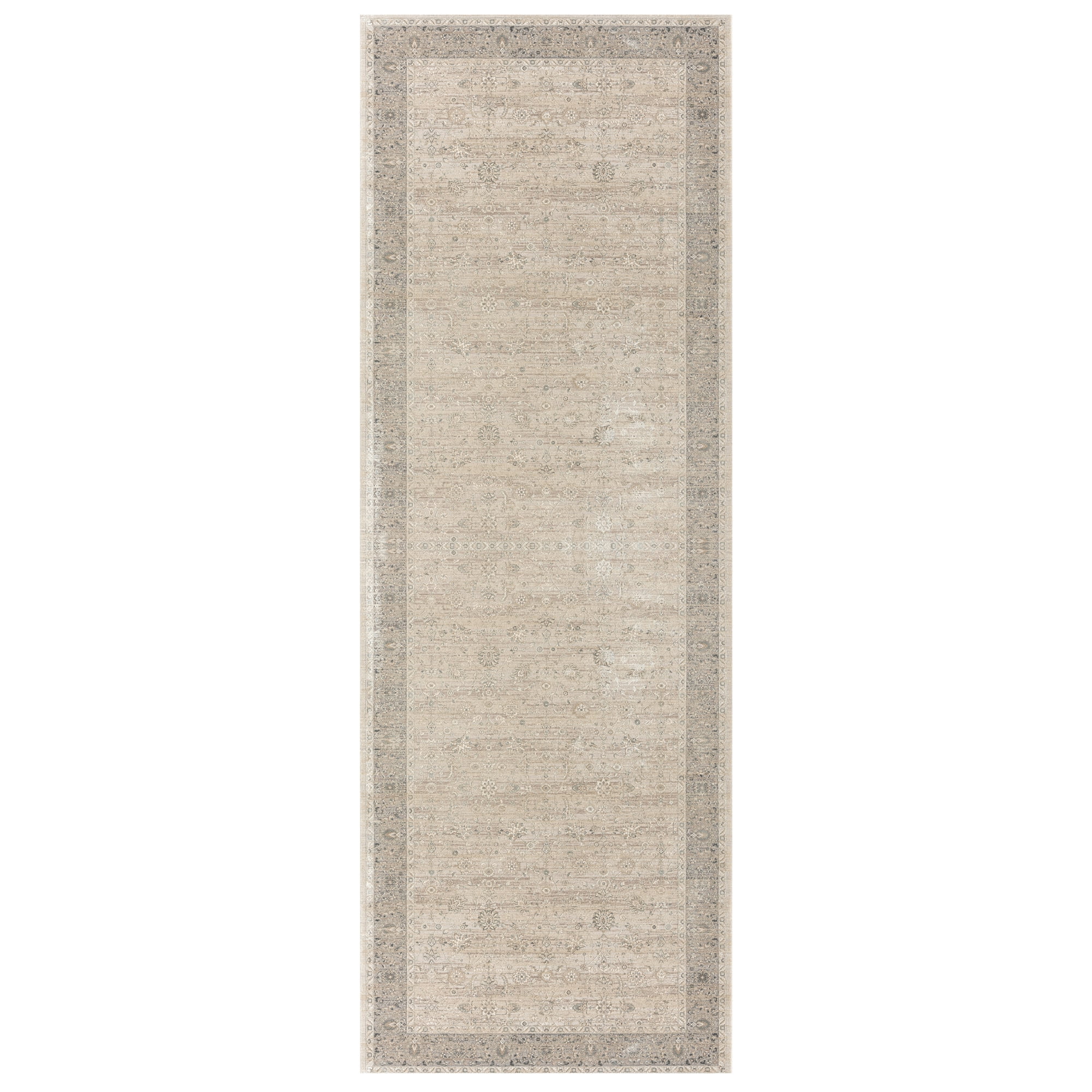 Ox Bay Dallas 4' x 6' Beige Bordered Premium Ultra-Soft Indoor Area Rug