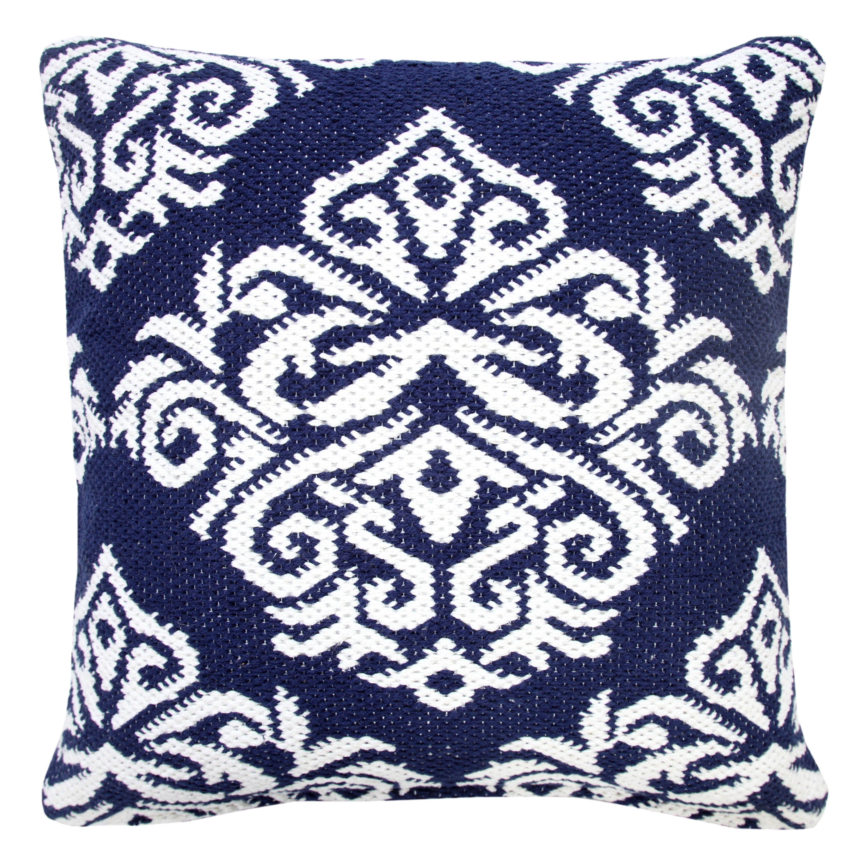 Blue damask pillows cheap