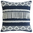 thumbnail image 1 of Ox Bay Diamond Stripe Textured Throw Pillow, 20" x 20", Blue / Ivory, 1 of 8