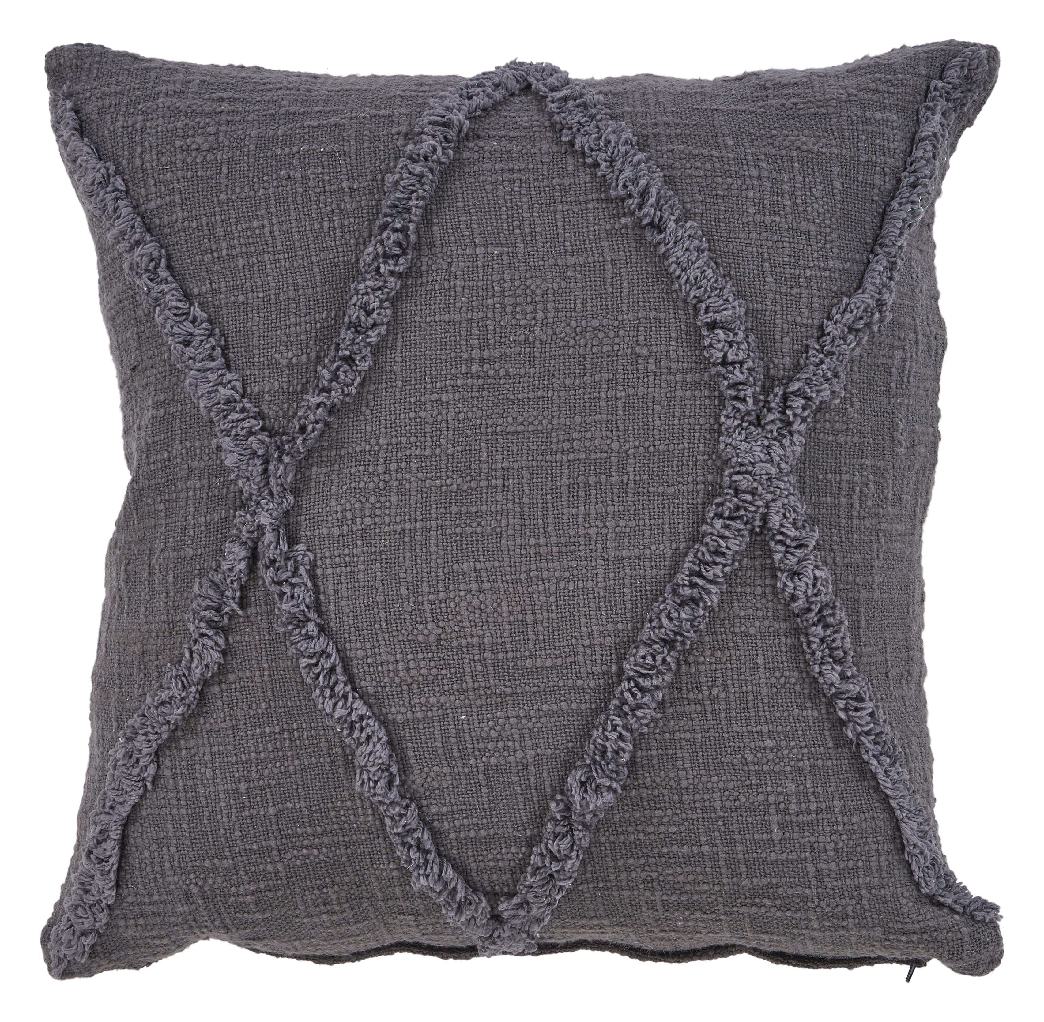 Light Gray and White Pillow Silver Grey Woven Geometric Diamond Pillow  Cover Throw Pillow Designer Grey Pillow 