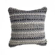 Ox Bay Drew 18" x 18" Black/Gray Striped Cotton Blend Adult Decorative Throw Pillow
