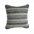 thumbnail image 1 of Ox Bay Drew 18" x 18" Black/Gray Striped Cotton Blend Adult Decorative Throw Pillow, 1 of 7