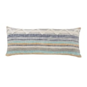Ox Bay Eli 14" x 36" Multicolor Shag Striped Cotton Adult Decorative Lumbar Throw Pillow Cover