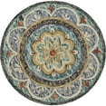 thumbnail image 1 of Ox Bay Elisa 6' Round Blue/Black Floral Medallion Indoor Area Rug, 1 of 7