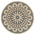 thumbnail image 1 of Ox Bay Ella 4' Round Gray Medallion Indoor Area Rug, 1 of 11