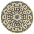 thumbnail image 1 of Ox Bay Ella 6' Round Gray Medallion Indoor Area Rug, 1 of 11