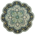 thumbnail image 1 of Ox Bay Eloise 6' Round Teal Floral Medallion Indoor Area Rug, 1 of 7