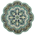 thumbnail image 1 of Ox Bay Emily 4' Round Green Floral Medallion Indoor Area Rug, 1 of 5