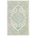 thumbnail image 1 of Ox Bay Epoch 5' x 7'9" Blue/Ivory Medallion Hand-Tufted Wool Blend Indoor Area Rug, 1 of 9