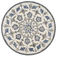 thumbnail image 1 of Ox Bay Erin 4' Round Ivory Floral Medallion Indoor Area Rug, 1 of 9