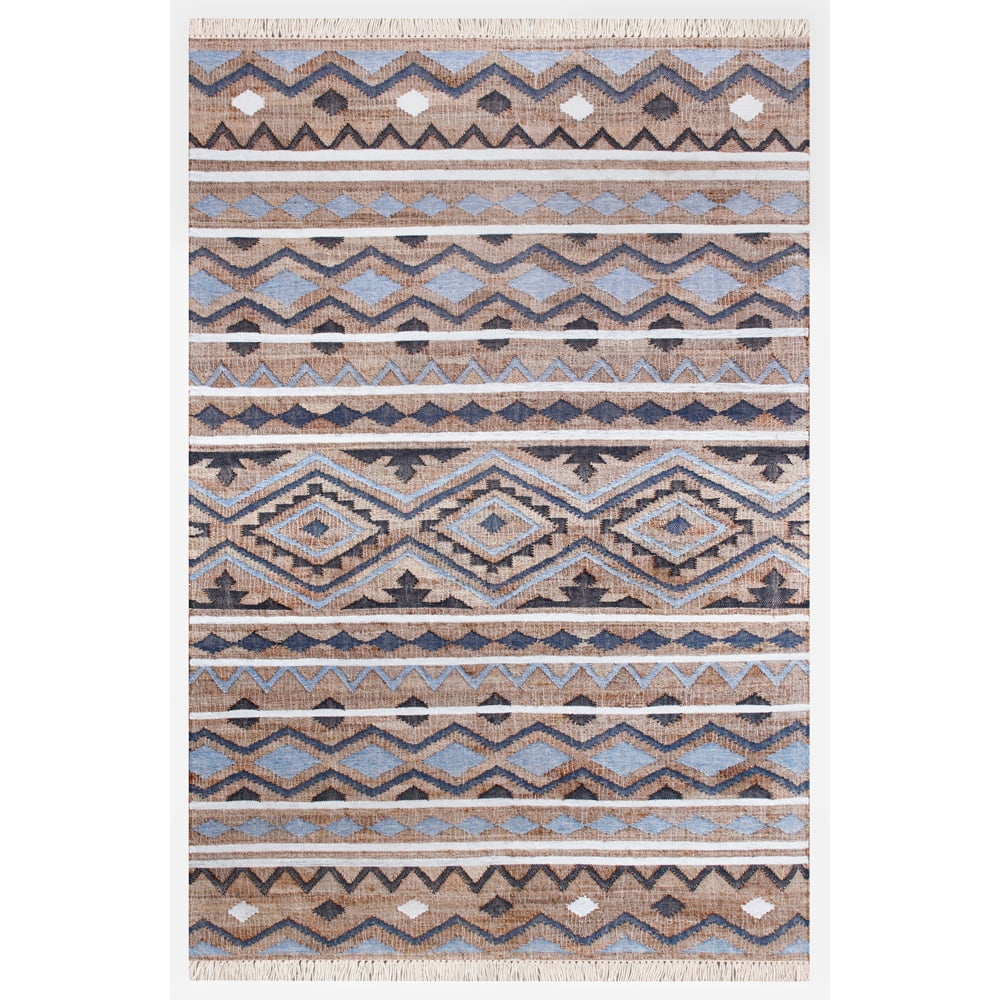 Ox Bay Finley Coastal, Modern, Bohemian Geometric Hand-Made Area Rug, 2' x 3'