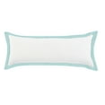 thumbnail image 1 of Ox Bay Flange Frame Border Throw Pillow, White / Icy Blue, 14" x 36", Count per Pack 1, 1 of 9