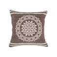 thumbnail image 1 of LR Home Floral Medallion Throw Pillow with Striped Border, 1 of 10