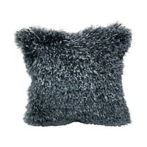Ox Bay Fluffy Shag Throw Pillow, 18 in. x 18 in., Multi-color Blue