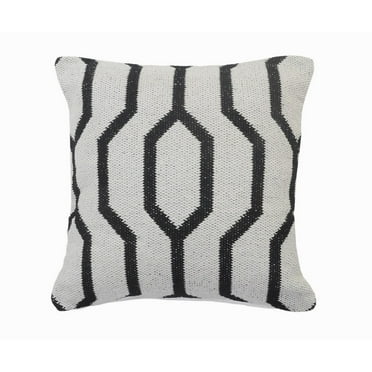 Ox Bay Geometric Throw Pillow, Black, 20 in., Counter per Pack 1