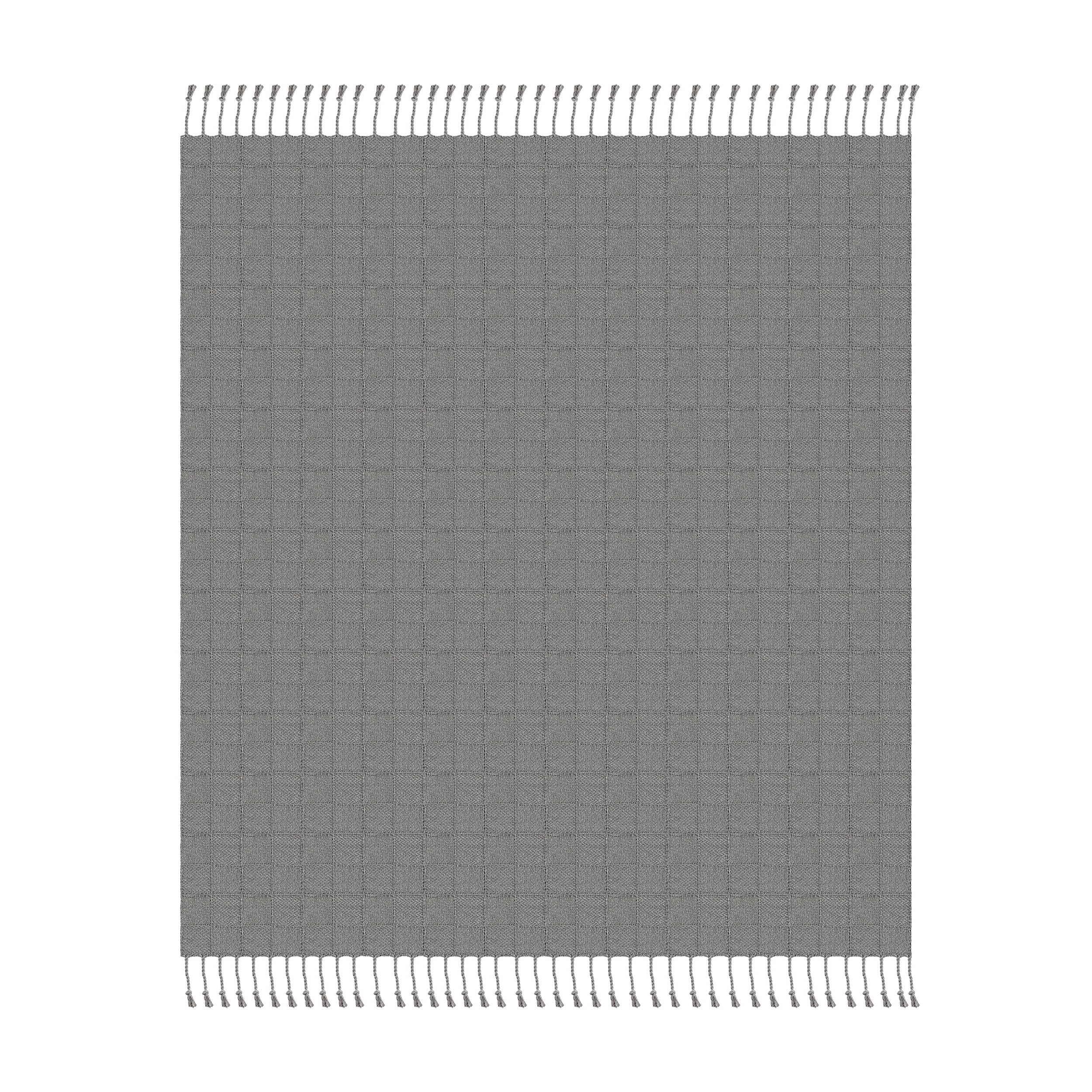 Heather Madiera Luxurious Cotton Throw, 60" x 50", Light Gray