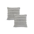 thumbnail image 1 of LR Home Ox Bay Gray Solid All-Natural Cotton Square 2 Piece Pillow Cover Set, 1 of 7
