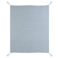 thumbnail image 1 of Ox Bay Hampton 50" x 60" Blue/White Striped Cotton Adult Decorative Throw Blanket, 1 of 10