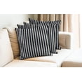 thumbnail image 1 of Ox Bay Hampton Set of 4 Blue/White Transitional Striped 22" x 22” Cotton Adult Decorative Throw Pillow, 1 of 6