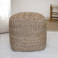 thumbnail image 1 of Ox Bay Julian Round Natural Solid Indoor Pouf Ottoman, 18"H x 18"W, 1 of 9