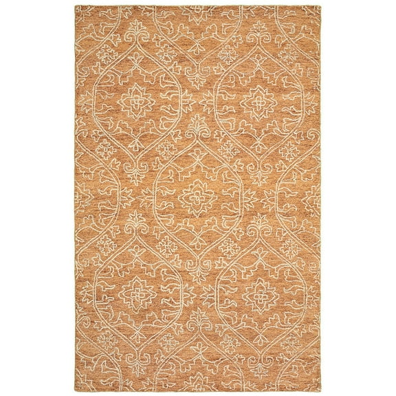 Ox Bay Karma Floral Drops 9 Feet x 12 Feet Rust Area Rug
