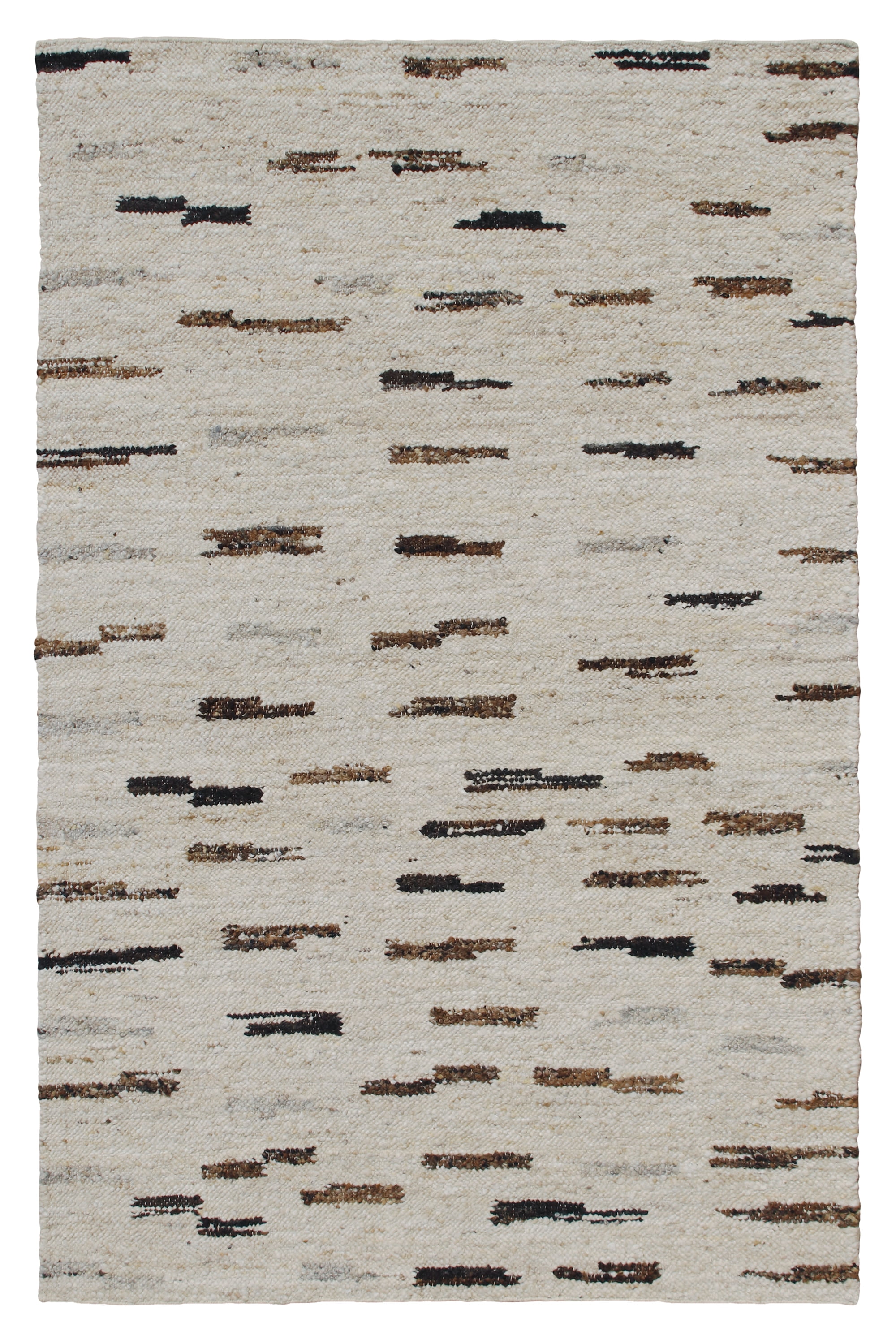 Ox Bay Kenzington Black Abstract Hand-Woven Wool Blend Area Rug, 9' x 12'