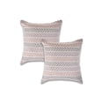 thumbnail image 1 of LR Home Ox Bay Lilac Chevron All-Natural Cotton Square 2 Piece Pillow Cover Set, 1 of 7