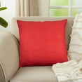 thumbnail image 1 of Ox Bay Luano Solid Transitional Linen Hand Woven Throw Pillow, Red, 20" x 20", 1 of 4