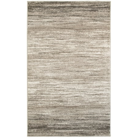 LR Home Aura 5'2" x 7'2" Beige/White Distressed Performance Indoor Area Rug