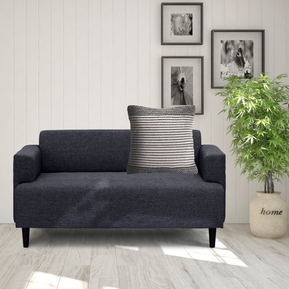 Laddha Home Designs Handwoven Striped Cotton Throw Pillow Cover - 20" - Gray and Cream