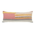 thumbnail image 1 of Ox Bay Qasim 14" x 36" Pink/Beige Shag Striped Cotton Adult Decorative Throw Pillow, 1 of 9