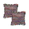 thumbnail image 1 of Ox Bay Multi Striped Recycled Materials Square 2 Piece Pillow Cover Set, 1 of 8