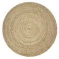thumbnail image 1 of Ox Bay Natural Jute Gray Hand Braided Wheel Round Indoor Area Rug (4' x 4'), 1 of 10