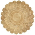 thumbnail image 1 of Ox Bay Birdie 6' Round Hand-Braided Circles Natural Jute Indoor Area Rug, 1 of 11