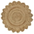 thumbnail image 1 of Ox Bay Birdie 7'6" Round Boho Hand-Braided Natural Jute Indoor Area Rug, 1 of 9