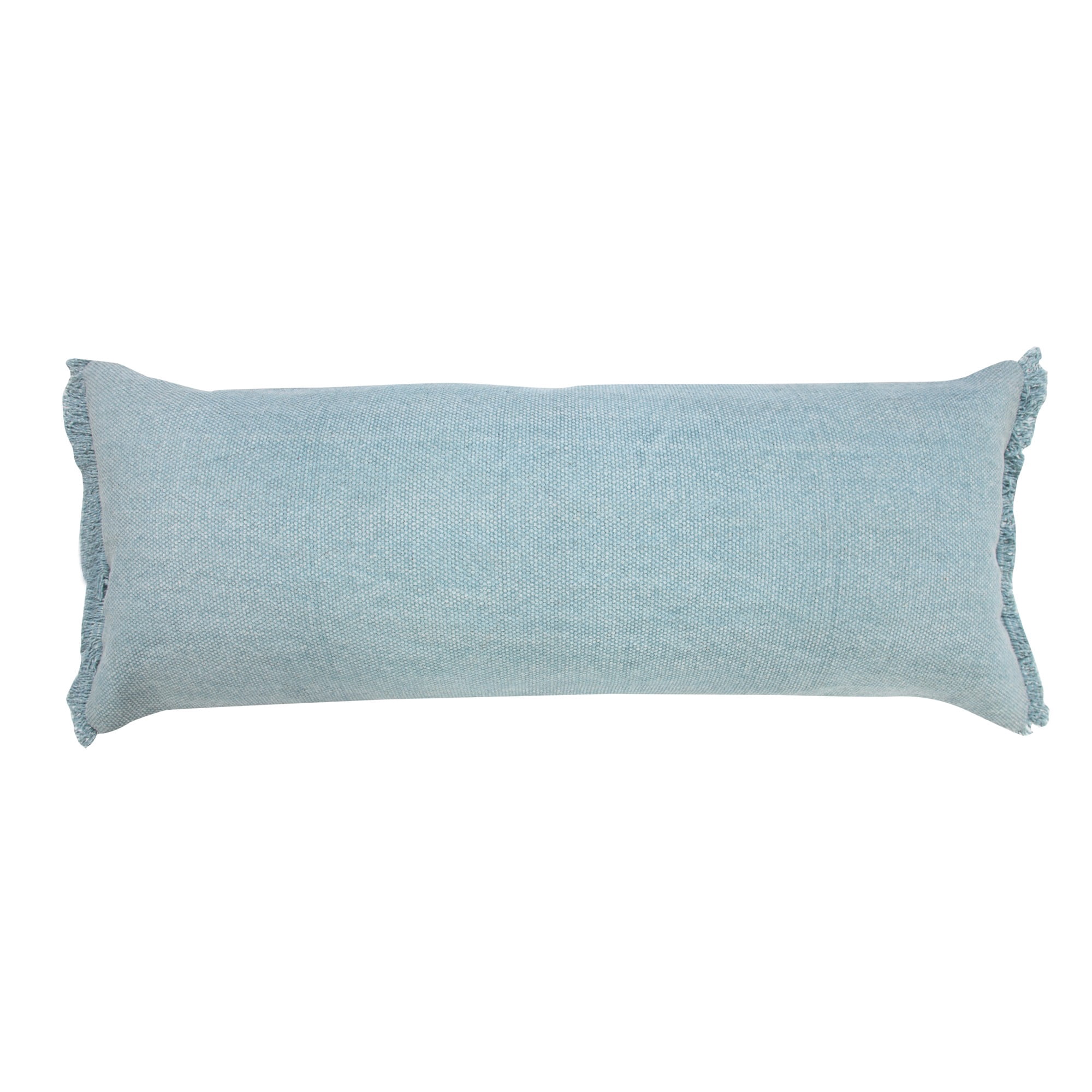 Harlow Hill Power Loomed Solid Cotton Lumbar Pillow Cover - 36" - Corydalis Blue