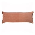 thumbnail image 1 of Ox Bay Nellie 14" x 36" Orange Fringed Cotton Adult Decorative Lumbar Throw Pillow, 1 of 11