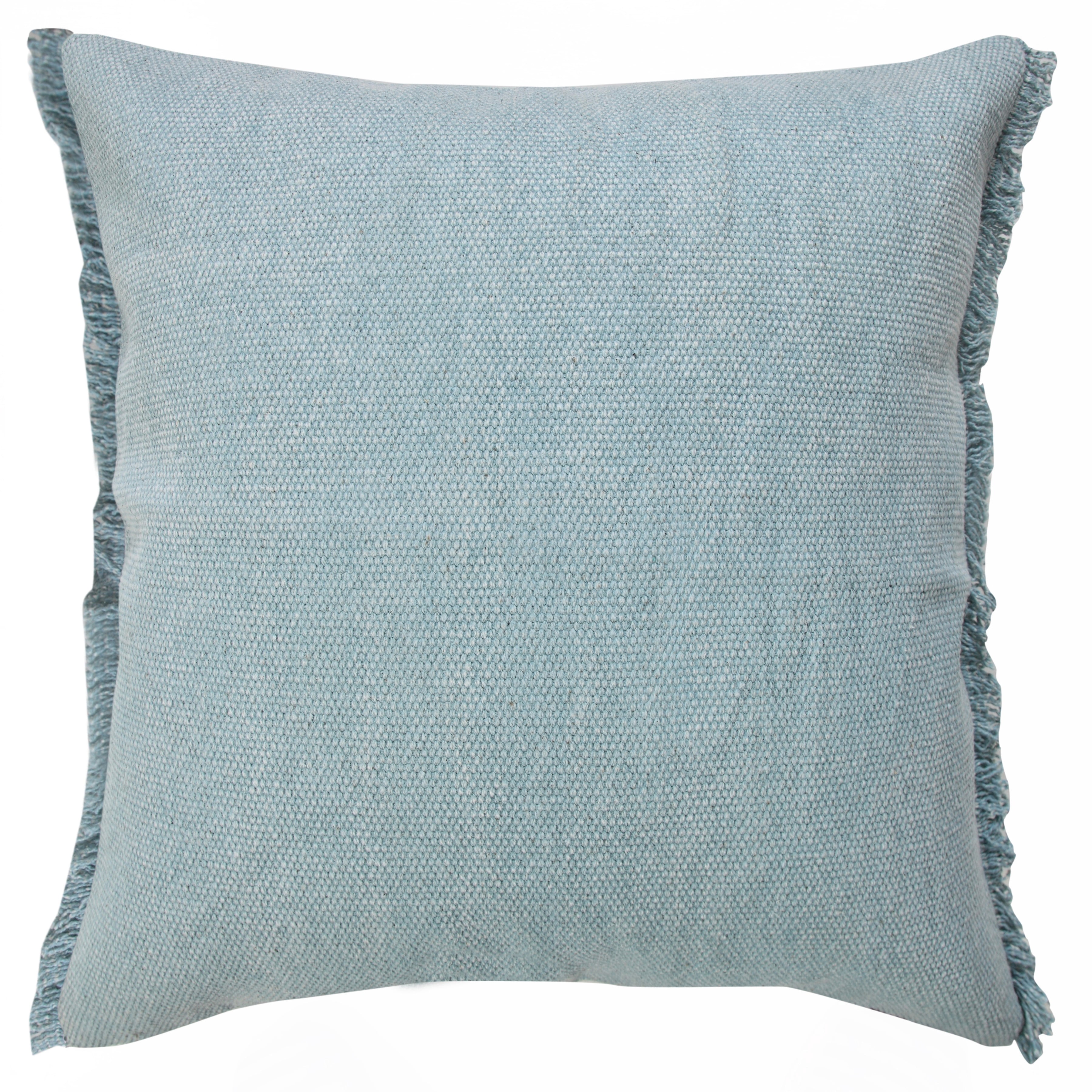 Harlow Hill Power Loomed Solid Cotton Throw Pillow Cover - 20" - Corydalis Blue
