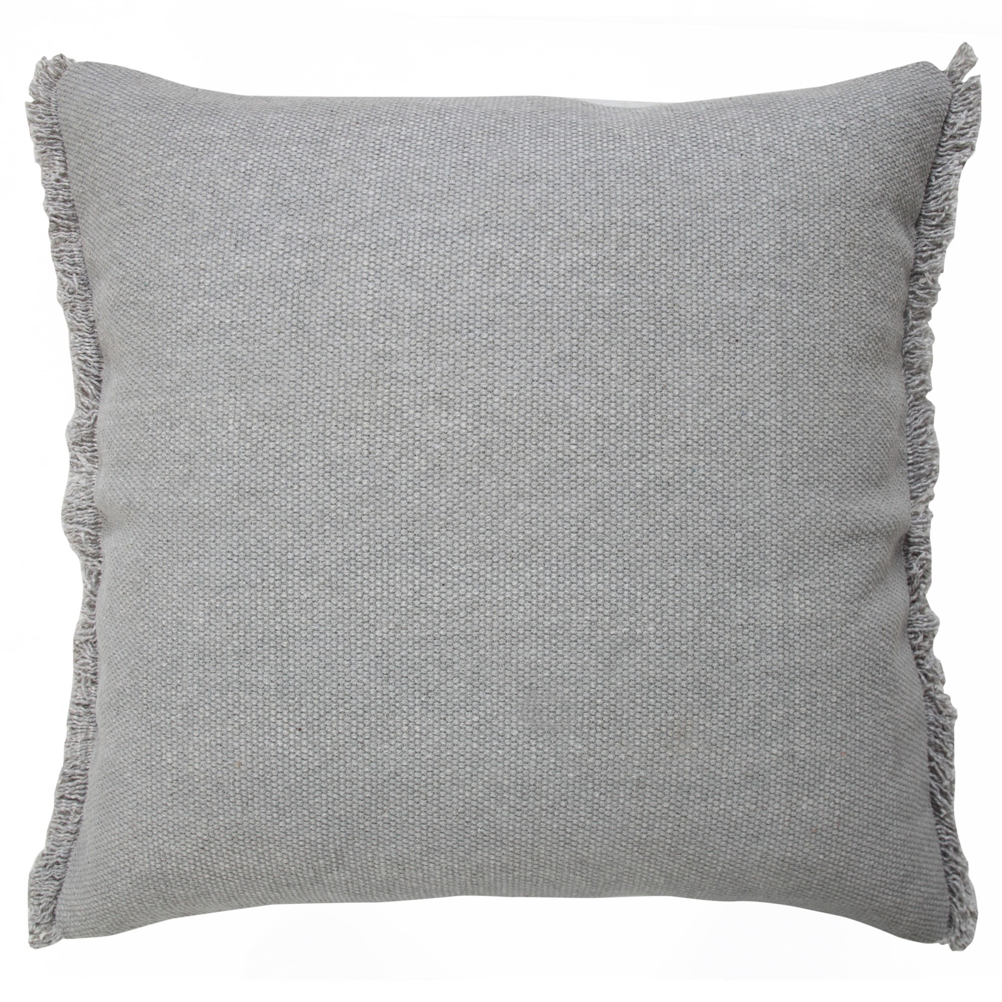 Harlow Hill Gray Solid All-Natural Cotton Pillow Cover