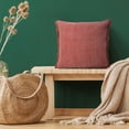 thumbnail image 1 of Laddha Home Designs Power Loomed Solid Cotton Throw Pillow Cover - 20" - Clay Red, 1 of 6