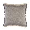 thumbnail image 1 of Ox Bay Bennett 20" x 20" Gray Fringed Cotton Adult Decorative Throw Pillow, 1 of 9